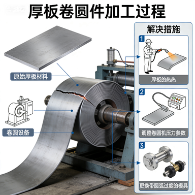 厚板卷圆开裂解决